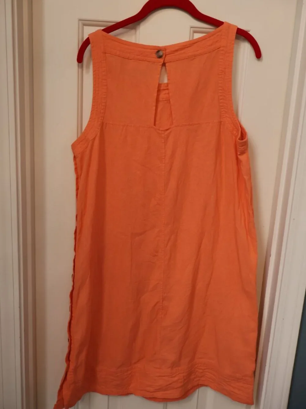 FOR CYNTHIA Women's Linen Mid-length Sleeveless Shift Dress - XL